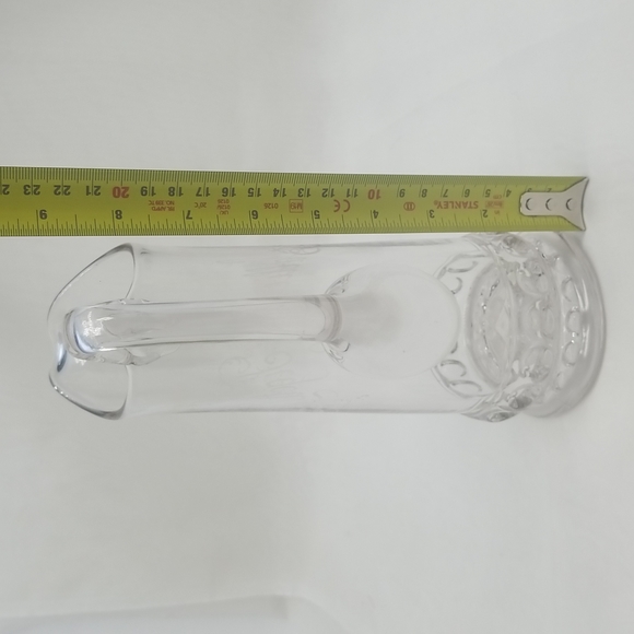 Antique EAPG Etched Skinny Pitcher - Picture 8 of 16